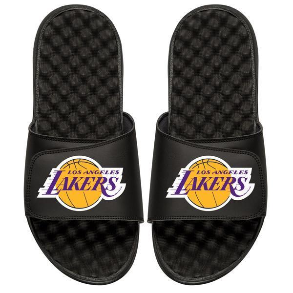 最安値に挑戦！ ISlide Lakers Angeles Los メンズ シューズ サンダル アイスライド Personalized Black Sandals Slide Primary ストラップ、スポーツサンダル