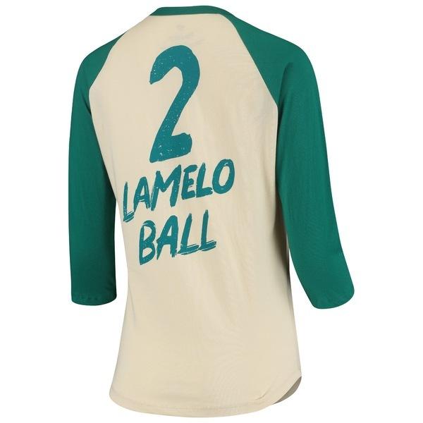 ファナティクス Tシャツ トップス レディース LaMelo Ball Charlotte Hornets Fanatics Branded Women's NBA 3/4Sleeve Raglan TShirt Cream｜asty-shop2｜04