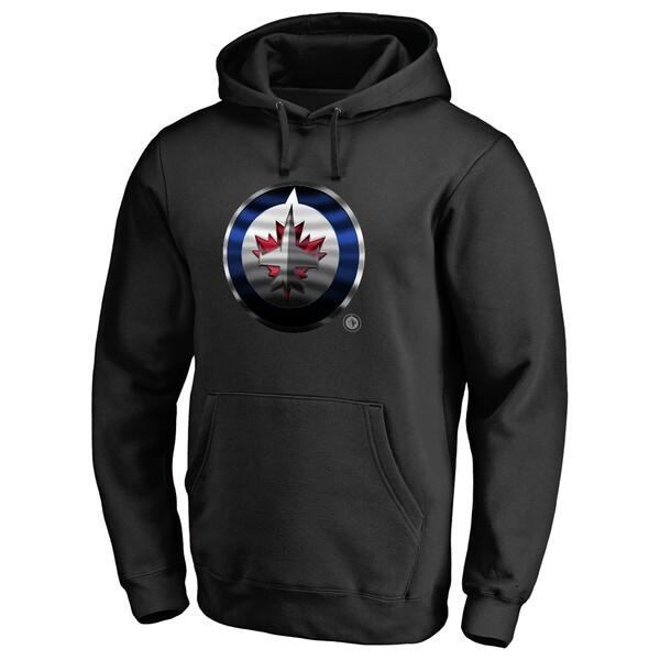 新品即決 パーカー・スウェットシャツ ファナティクス アウター Black Hoodie Pullover Mascot Midnight Branded Fanatics Jets Winnipeg メンズ パーカー