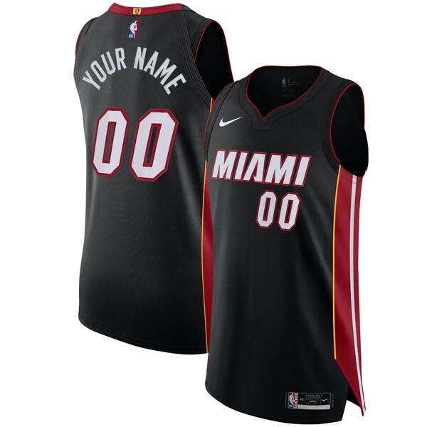ナイキ ユニフォーム トップス メンズ レプリカユニフォーム Nike Miami Heat Nike Authentic 野球 Custom Jersey Black Icon Edition 75 Psflacdfgw Odqp 海外インポートファッション Asty2