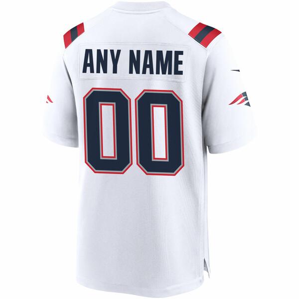 ナイキ ユニフォーム メンズ New England Patriots Nike Custom Game Jersey White｜asty-shop2｜03