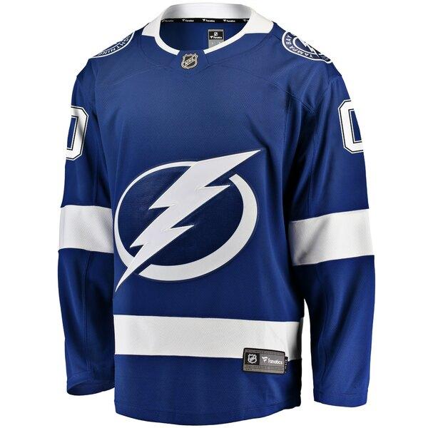 100%品質保証!ファナティクス ユニフォーム トップス メンズ Jersey Branded Lightning Blue Breakaway  Home Fanatics Bay Tampa Custom 応援グッズ