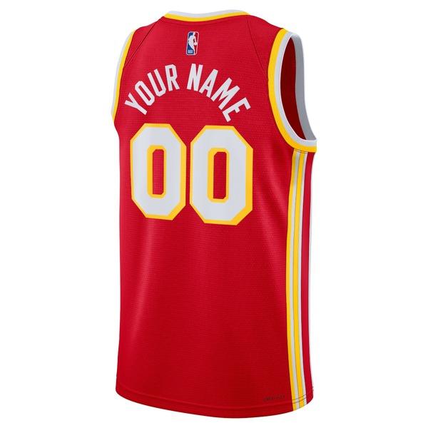 ナイキ ユニフォーム トップス メンズ Atlanta Hawks Nike Unisex Swingman Custom Jersey Red Icon Edition｜asty-shop2｜03