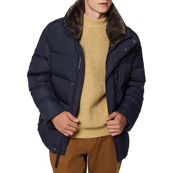 冬バーゲン アウター ジャケット ブルゾン メンズ マークニューヨーク ジャケット ブルゾン メンズ マークニューヨーク Horizon Ink Jacket Puffer Down Fur Trimmed Faux ジャケット