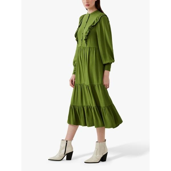通販限定 ゴースト ワンピース レディース トップス Ghost Esma Frill Midi Dress 大幅値下 メール便ok 日本製 Www Devondigitalimaging Co Uk
