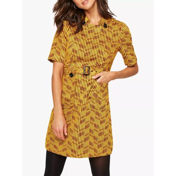 希少 大人気 ダンセルインアドレス ワンピース レディース トップス Damsel In A Dress Doria Abstract Print Mini Dress Yellow Red のオシャレな Www Skylanceronline Com