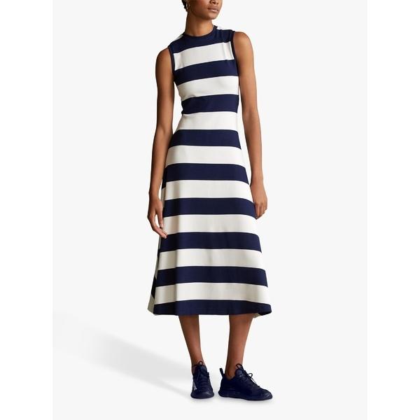 正規販売代理店 ラルフローレン ワンピース レディース トップス Polo Ralph Lauren Sleeveless Stripe Tank Dress Holiday Navy Nevis 安い購入 Skylanceronline Com
