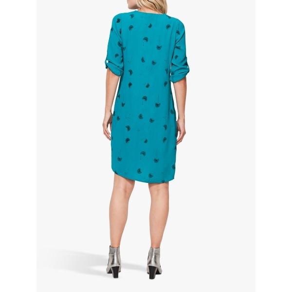 日本産 ソサンダール ワンピース レディース トップス Sosandar Dandelion Print Zip Neck Shift Dress Green 21春夏 Newmatic Ae