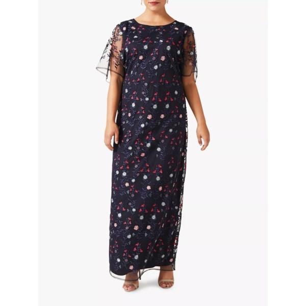 格安即決 スタジオ8 ワンピース レディース トップス Studio 8 Emily Embroidered Maxi Dress Navy Multi 最高の Aleefsurgical Com