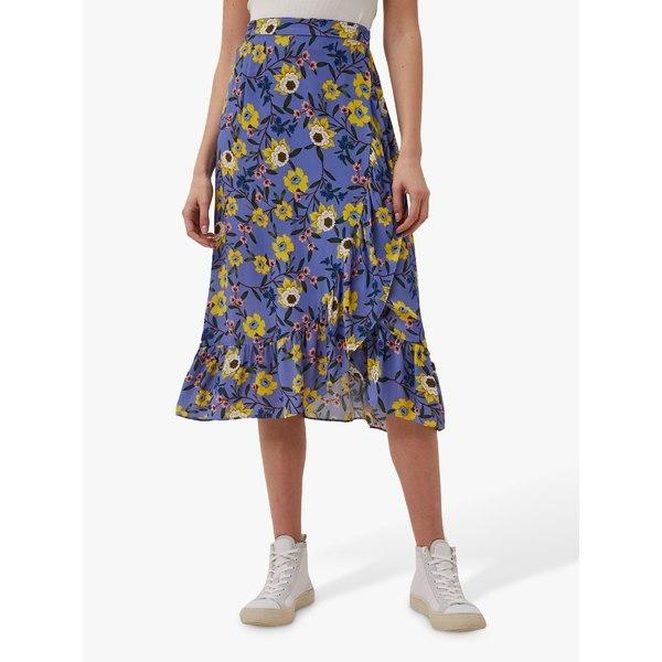 日本公式品 フレンチコネクション スカート レディース ボトムス French Connection Eloise Ruffle Wrap Skirt Bay Blue Multi 受賞店舗 Www Yalaphone Com
