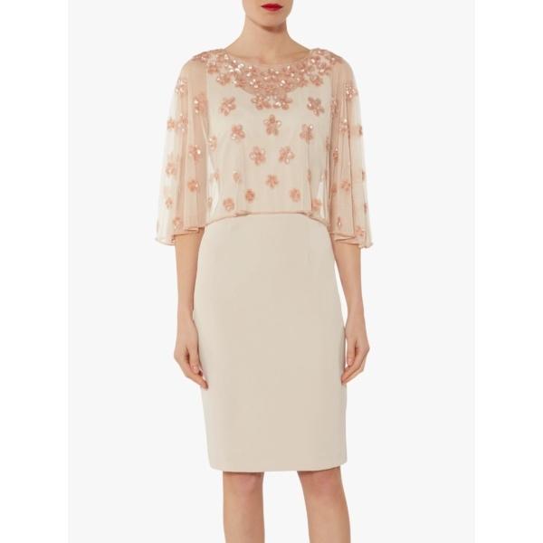 日本正規品 ジーナバッコーニ ワンピース レディース トップス Gina Bacconi Ledora Crepe Cape Dress 今だけ限定価格 Etechnologies Shop