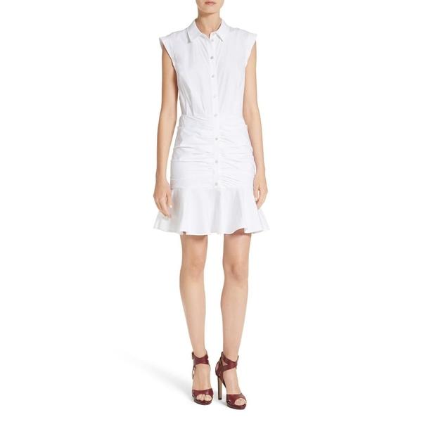 ヴェロニカ ベアード ワンピース トップス レディース Bell Ruched Shirtdress White Fakfakkab Go Id