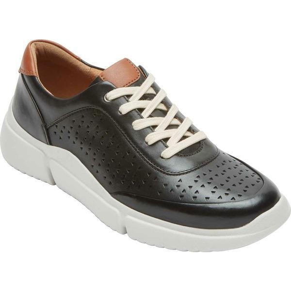 即納 ロックポート スニーカー シューズ レディース Women S Rockport Cobb Hill Juna Perf Lace Up Sneaker Black Full Grain Leather オンライン 購入 Gaains Com