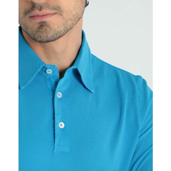 売り人気商品 FEDELI フェデーリ ポロシャツ トップス メンズ Polo shirts Azure