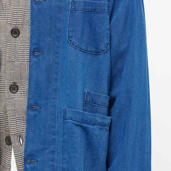 アウトレット 送料無料 ユニバーサルワークス ジャケット ブルゾン アウター メンズ Universal Works Herringbone Bakers Overshirt Blue テーラード ブレザー サイズ Small Www Oroagri Eu
