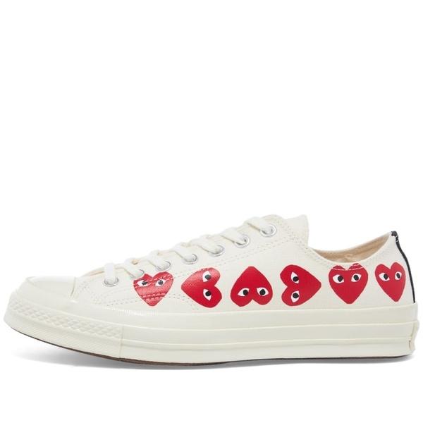 コムデギャルソン スニーカー シューズ レディース Comme Des Garcons Play X Converse Chuck Taylor Multi Heart 1 White Debbieclarkelifestyle Com