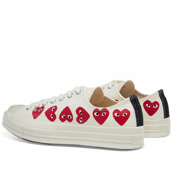 コムデギャルソン スニーカー シューズ レディース Comme Des Garcons Play X Converse Chuck Taylor Multi Heart 1 White Debbieclarkelifestyle Com