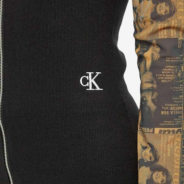 大特価 Zip Rib Ck Klein Calvin レディース トップス ワンピース カルバンクライン Through Black Dress Mini ワンピーススーツ サイズ X Small Missaliciarenee Com