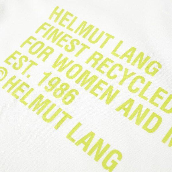 期間限定】 ヘルムート ラング Tシャツ トップス メンズ Helmut Lang Recycled Label Tee White 半袖  サイズ:Large