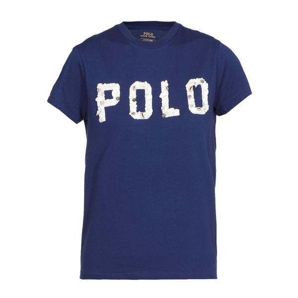 人気を誇る レディース トップス Tシャツ ラルフローレン Cotton BLUE Lauren Ralph Polo T-shirt 半袖