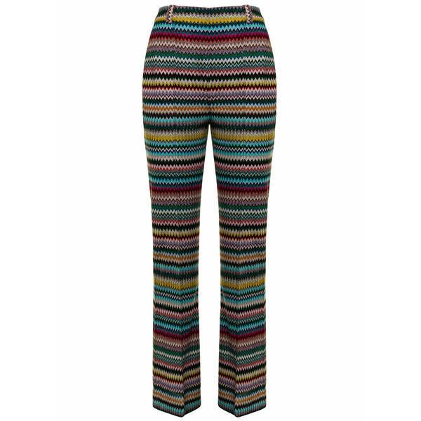 国内外の人気集結！ Missoni レディース ボトムス カジュアルパンツ ミッソーニ Woman's Multicolor Trousers Blend Viscose Striped Zag Zig Multicolor チノパンツ