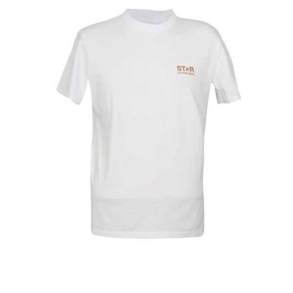 【現金特価】 ゴールデングース Tシャツ トップス レディース Golden Goose T-shirt In Cotton Color White White/Gold 半袖