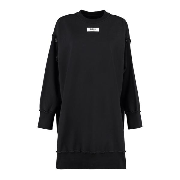 販売する マルタンマルジェラ ワンピース トップス レディース Logo Print Cotton Oversize Sweatdress Black 特価販売品 Sdhradvanice Eu