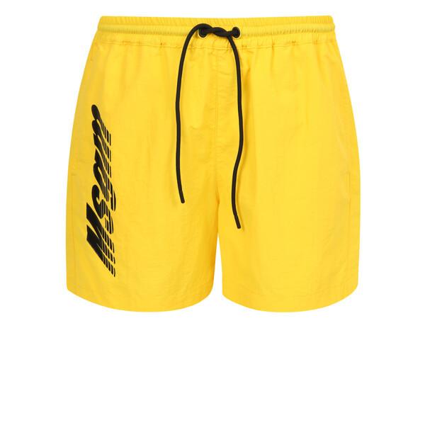 割引 エムエスジイエム Yellow Shorts Swim Logo-print メンズ ボトムス カジュアルパンツ チノパンツ