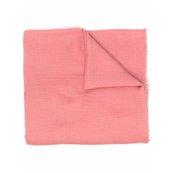 低価格の Frayed Edge Fine Knit レディース アクセサリー マフラー ストール スカーフ サルティ ファリエロ Scarf Pink マフラー サイズ Size Taaluqstore Com