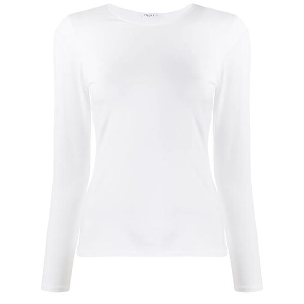 日本初の fitted sleeve long レディース トップス Tシャツ フィリッパコー T-shirt WHITE 1009 半袖