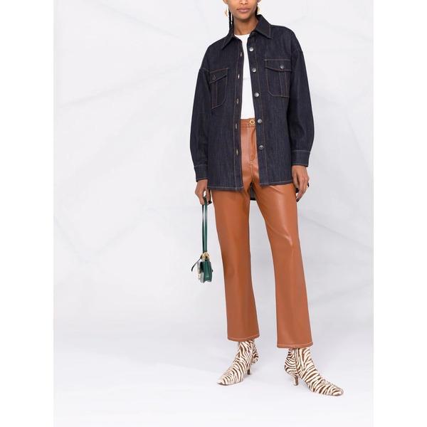 本物新品保証 Denim Long Sleeve レディース トップス シャツ パロッシュ Shirt Blue Dark ノースリーブ サイズ M Michiganestateplanning Com