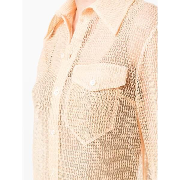 レビュー高評価の商品 カイダン エディションズ シャツ トップス レディース Mesh Sheer Long Shirt Mesh Nude ノースリーブ サイズ 34fr Oroagri Eu