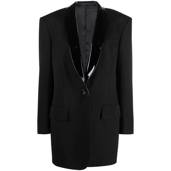 スペシャルオファ ジャケット＆ブルゾン ランバン アウター BLACK blazer tailored patent-collar レディース テーラード、ブレザー
