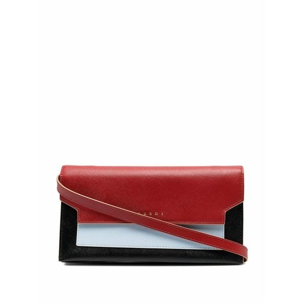 ラウンド  マルニ 財布 アクセサリー レディース Trunk colour-block wallet Z135I RED 長財布