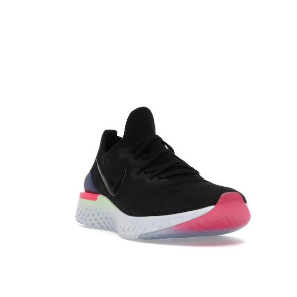 Nike ナイキ メンズ ランニング スニーカー Nike Epic React Flyknit 2 【US_8(26.0cm) 】 Black Sapphire Hyper Pink｜asty-shop2｜03