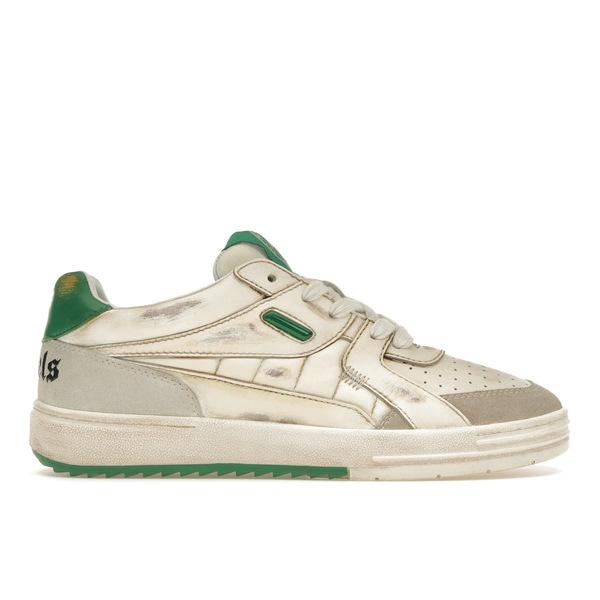 Palm Angels パーム・エンジェルス メンズ - スニーカー Palm Angels Palm University Vintage Sneaker White Green 【US_8(26.0cm) 】