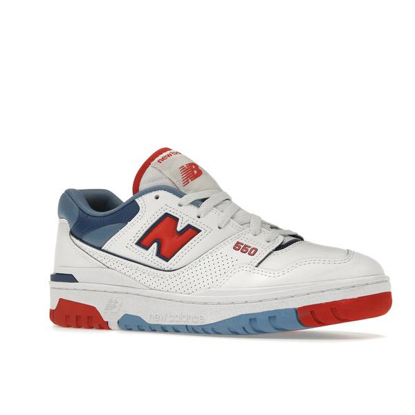 New Balance ニューバランス メンズ - スニーカー New Balance 550 White True Red Atlantic Blue 【US_M_4 】の画像