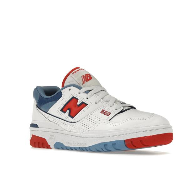 New Balance ニューバランス メンズ - スニーカー New Balance 550 White True Red Atlantic Blue 【US_M_4 】の画像