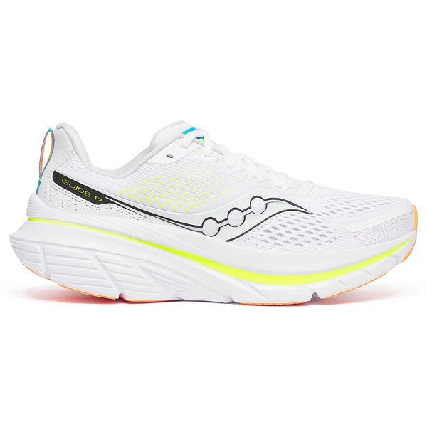 Saucony サッカニー メンズ - スニーカー Saucony Guide 17 White Black 【US_8.5(26.5cm) 】