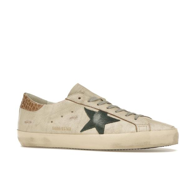 Golden Goose ゴールデングース メンズ - スニーカー Golden Goose Super-Star Cream Green 【US_8(26.0cm) 】の画像
