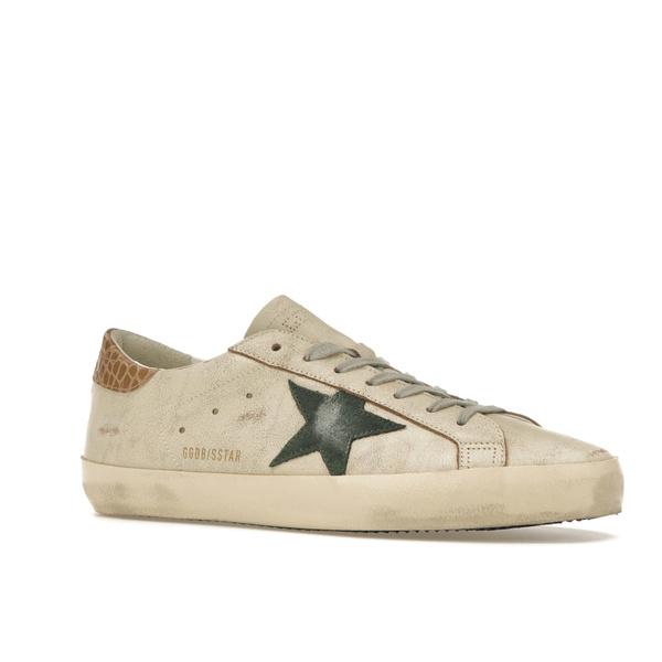Golden Goose ゴールデングース メンズ - スニーカー Golden Goose Super-Star Cream Green 【US_8(26.0cm) 】の画像