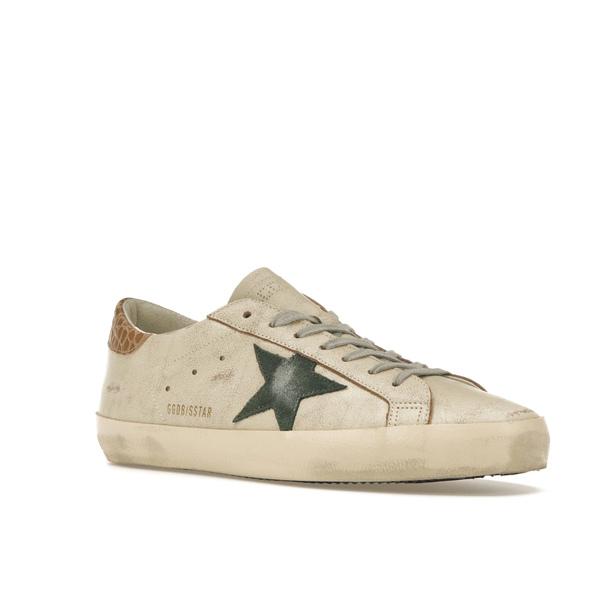 Golden Goose ゴールデングース メンズ - スニーカー Golden Goose Super-Star Cream Green 【US_8(26.0cm) 】の画像