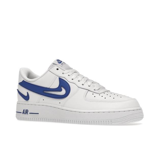 Nike ナイキ メンズ エアフォース スニーカー Nike Air Force 1 Low '07 FM 【US_8.5(26.5cm) 】 Cut Out Swoosh White Game Royal｜asty-shop2｜02