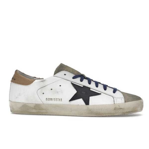 Golden Goose ゴールデングース メンズ - スニーカー Golden Goose Super-Star Suede Toe White Taupe Royal Blue Black 【US_7(25.0cm) 】の画像