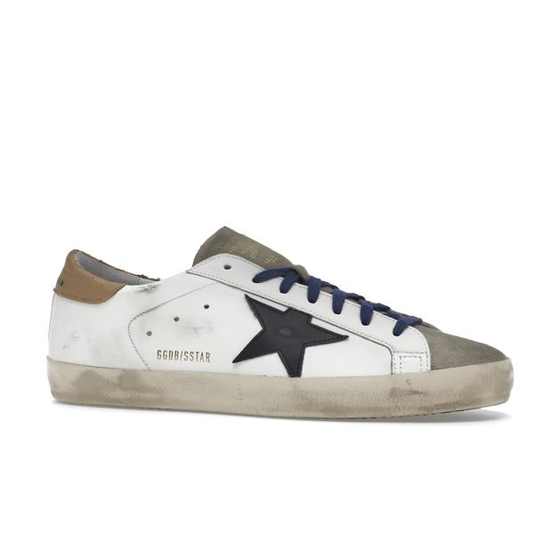 Golden Goose ゴールデングース メンズ - スニーカー Golden Goose Super-Star Suede Toe White Taupe Royal Blue Black 【US_7(25.0cm) 】の画像