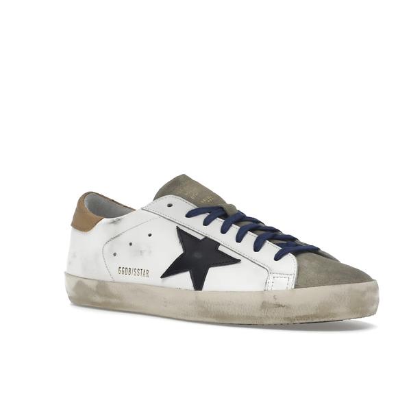 Golden Goose ゴールデングース メンズ - スニーカー Golden Goose Super-Star Suede Toe White Taupe Royal Blue Black 【US_7(25.0cm) 】の画像