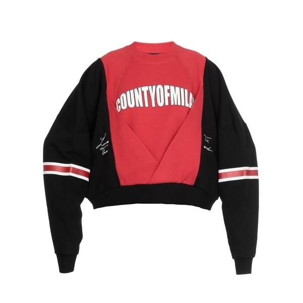 マルセロバーロン パーカー スウェットシャツ レディース アウター Marcelo Burlon Cotton Sweatshirt Blackwhite Fakfakkab Go Id