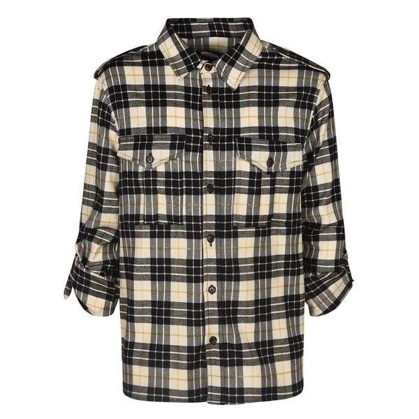 インノミネイト シャツ メンズ Shirt トップス Ih Nom シャツ カジュアルシャツ Uh Nit Front ファッション Buttoned Checked Bluewhite Flap Shirt Asty 48 2fh244m524 dy 海外インポートファッション 新しい購入体験の