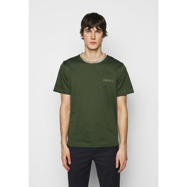 激安超安値 Print Corta Manica トップス メンズ Tシャツ ミッソーニ Tシャツ メンズ ミッソーニ T Shirt Green Dark Tシャツ カットソー Affaires Sociales Gouv Cg