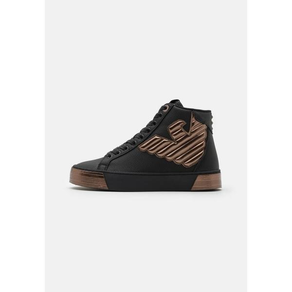 史上最も激安 エンポリオ アルマーニ スニーカー メンズ シューズ Unisex High Top Trainers Black Bronze 超特価激安 Clinilab Net